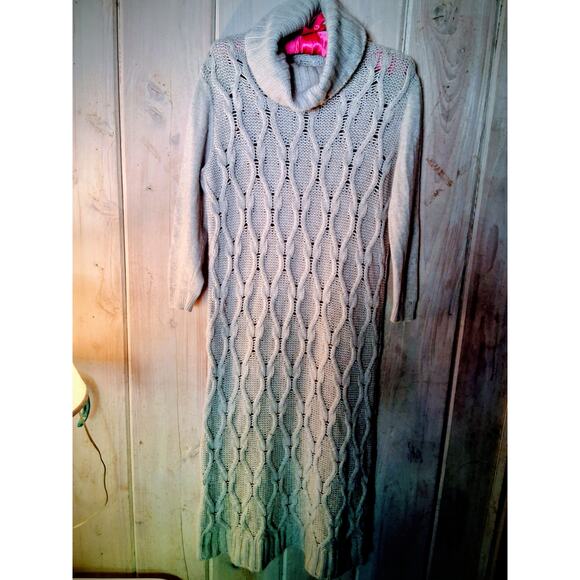 Weekend Max Mara Dresses & Skirts - WEEKEND MAX MARA CHUNKY CABLE KNIT COWL NECK MIDI DRESS  SIZE MEDIUM